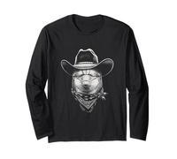 Ritratto Cowboy Delfino Vintage Western Ocean Wild West Maglia a Manica
