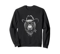 Ritratto Cowboy Orango Vintage Western Wild West Felpa