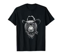 Ritratto Cowboy Orango Vintage Western Wild West Maglietta
