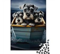Ritratto Cuccioli Puzzle 1000 Pezzi Carta per Adulti Animali Carini Gioco di Puzzle 1000 Pezzi Relax Decorazione Casa Regalo 38x26cm/1000pcs