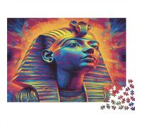 Ritratto del faraone Puzzle 1000 Pezzi In cartone Extra Spesso, Un Puzzles Per Impossibile Difficile Arduo Stimolante, Ideale Per Office Break Puzzle, Regali Per Le Donne, Regal