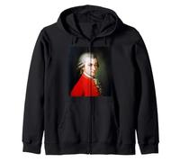 Ritratto del Grande compositore Wolfgang Mozart di Barbara Kraft Felpa con Cappuccio