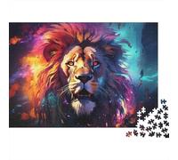 Ritratto del leone Rompicapo 1000 Pezzi In cartone Riciclato, Un Puzzle Per Impossibile Difficile Arduo Stimolante, Ideale Per Decorazione Casa Design, Regali Per Le Donne, Regali Per Gli Uomini