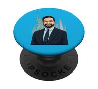 Ritratto del sindaco di New York di Zohran Mamdani - Statua della Libertà PopSockets PopGrip Adesivo