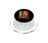Ritratto del viso della regina nera con colori gocciolanti afro-americano PopSockets PopGrip per MagSafe