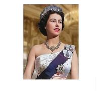 Ritratto della regina d'Inghilterra, Elisabetta II, poster vintage, arte murale, pittura su tela e stampe della regina Elisabetta II, decorazione per la casa, 40x60 cm, senza cornice.