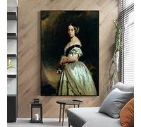 Ritratto della regina Vittoria Dipinti su tela Opere d'arte famose Stampa su tela Decorazioni per pareti Immagini per soggiorno Decorazioni per la casa 50x70cm Senza cornice
