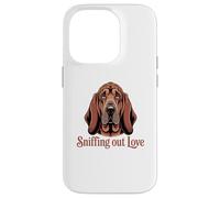 Ritratto dettagliato di Bloodhound, annusare l'amore Custodia per iPhone 14 Pro