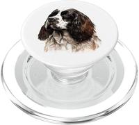 Ritratto dettagliato di cane Spaniel Arte realistica PopSockets PopGrip per MagSafe