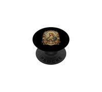 Ritratto devozionale cattolico floreale di Ave Maria Vergine Maria PopSockets PopGrip Adesivo
