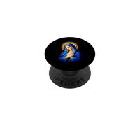 Ritratto devozionale della Beata Vergine Maria con Velo Blu PopSockets PopGrip Adesivo