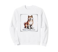 Ritratto di Akita Inu, Onore. LEALTÀ. Amore. Felpa