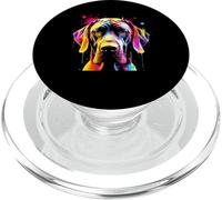 Ritratto di amante dell'alano colorato pop art PopSockets PopGrip per MagSafe