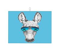 Ritratto di asino con occhiali da sole, illustrazione disegnata a mano, tappetino per asciugatrice per piatti, tappetino per asciugatrice per piatti, piccolo tappetino per asciugatrice per piatti, pic