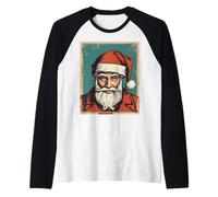 Ritratto di Babbo Natale Polpa Cultura Arte Maglia con Maniche Raglan