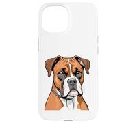 Ritratto di Boxer - Illustrazione in stile pulito Custodia per iPhone 15
