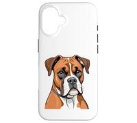 Ritratto di Boxer - Illustrazione in stile pulito Custodia per iPhone 16