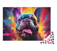 Ritratto di Bulldog_1 Rompicapo 1000 Pezzi In Resistente E Durevole, Un Gioco Di Puzzle Per Brain Training Puzzle, Ideale Per Decorazione Casa, Enigma Del Regalo Di Natale 70x50cm/1000pcs