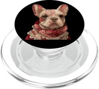 Ritratto di bulldog francese patchwork in pizzo Boho PopSockets PopGrip per MagSafe