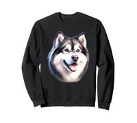 Ritratto di cane Alaskan Malamute Felpa