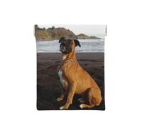 Ritratto di cane boxer marrone da spiaggia, Spremere il portafoglio superiore da donna Borsa portaoggetti Piccola portamonete Portamonete