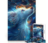 Ritratto di cane celeste - Puzzle da 1000 pezzi per adulti - Esercizio mentale - Evasione consapevole - Chiusura a incastro - Sorpresa di Natale (38x52cm)