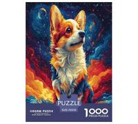 Ritratto di cane Corgi 1000 Pezzi Animale Jigsaw Adulto Puzzle Per Gioco Familiare Decorazione Interna Unica Regalo Per Amore E Amico Divertimento Gioco Stress Relief 70x50cm/1000pcs