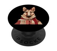 Ritratto di cane pastore tedesco patchwork vintage PopSockets PopGrip Adesivo