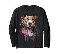 Ritratto di Cane Pitbull Mamma Mamma Maglia a Manica