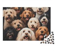 Ritratto di Cane Puzzle per Adulti Puzzle 1000 Pezzi Carta Espressione Sorridente Puzzle per Famiglia 52x38cm/1000pcs