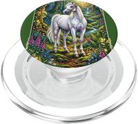 Ritratto di cavallo bianco magico PopSockets PopGrip per MagSafe