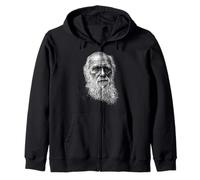 Ritratto di Charles Darwin Felpa con Cappuccio