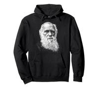 Ritratto di Charles Darwin Felpa con Cappuccio