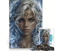 Ritratto di donna con capelli a forma di fulmine,puzzle da 1000 pezzi per adolescenti,gioco di apprendimento cognitivo,incastro perfetto,compatto,divertente per il tempo di gioco in famiglia (50x75cm)