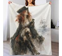 Ritratto di donna pirata Coperta Mare in tempesta Coperta Casa Divano