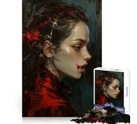 Ritratto di donna vampira - Puzzle da 1000 pezzi per adolescenti, benessere mentale, facile relax, incastro perfetto, (38x52cm)