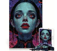 Ritratto di donna vampira Puzzle da 1000 pezzi Sfida mentale Rilassante e accogliente Taglio preciso Regalo perfetto (50x75cm)
