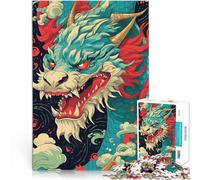 Ritratto di drago Puzzle da 1000 pezzi per adulti Aiuta il cervello ad allenare i giocattoli che creano dipendenza per coltivare la pazienza Regalo di compleanno 38x26cm