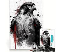 Ritratto di falco pellegrino - Puzzle da 1000 pezzi per ragazzi - Gioco stimolante per la mente - Hobby tranquillo - Taglio preciso - Regalo stagionale (50x75cm)