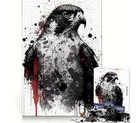 Ritratto di falco pellegrino - Puzzle da 1000 pezzi per ragazzi - Migliora la memoria - Facile da giocare - Decorazione murale con taglio preciso (38x52cm)
