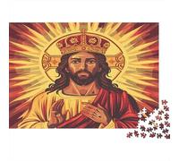 Ritratto di Figura Religiosa Puzzle 1000 Pezzi Carta Puzzle per Adulti Stile Artistico Radiante Decorazione Casa Relax Regalo 70x50cm/1000pcs