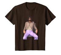 Ritratto di Frank Zappa di Everard Smith Maglietta, Bambini, Marrone, 3 Anni