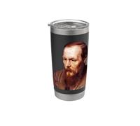 Ritratto di Fyodor Dostoevsky per Vasily Perov Bicchiere termico in acciaio inox doppia parete