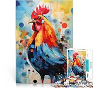 Ritratto di gallo Puzzle da 1000 pezzi per adolescenti Aiuta il cervello ad allenare i giocattoli che creano dipendenza per coltivare la pazienza Adatto alle coppie 38x26cm