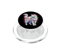 Ritratto Di Gatto Angora Turco Colorato PopSockets PopGrip per MagSafe