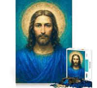 Ritratto di Gesù Cristo con aureola - Puzzle da 1000 pezzi per ragazzi - Gioco di logica - Gioco di gruppo - Taglio di precisione - Regalo premuroso (38x26cm)