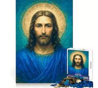 Ritratto di Gesù Cristo con aureola - Puzzle da 1000 pezzi per ragazzi, stimola la memoria, ideale per il tempo libero a casa, per assemblare immagini e creare un regalo perfetto (50x75cm)