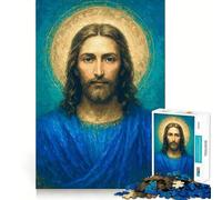 Ritratto di Gesù Cristo con aureola - Puzzle da 1000 pezzi per ragazzi, stimola la memoria, ideale per il tempo libero a casa, per assemblare immagini e creare un regalo perfetto (50x75cm)