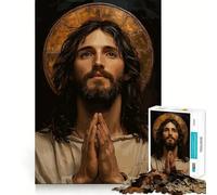 Ritratto di Gesù Cristo in preghiera - Puzzle da 1000 pezzi per adulti - Regalo - Gioco di logica e abilità - Lento e divertente - Taglio preciso - Regalo elegante (38x26cm)