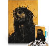 Ritratto di Gesù Cristo Puzzle da 1000 pezzi per adulti Giocattoli che creano dipendenza e sfidano l'intelligenza del cervello Regali di Babbo Natale segreto 38x26cm